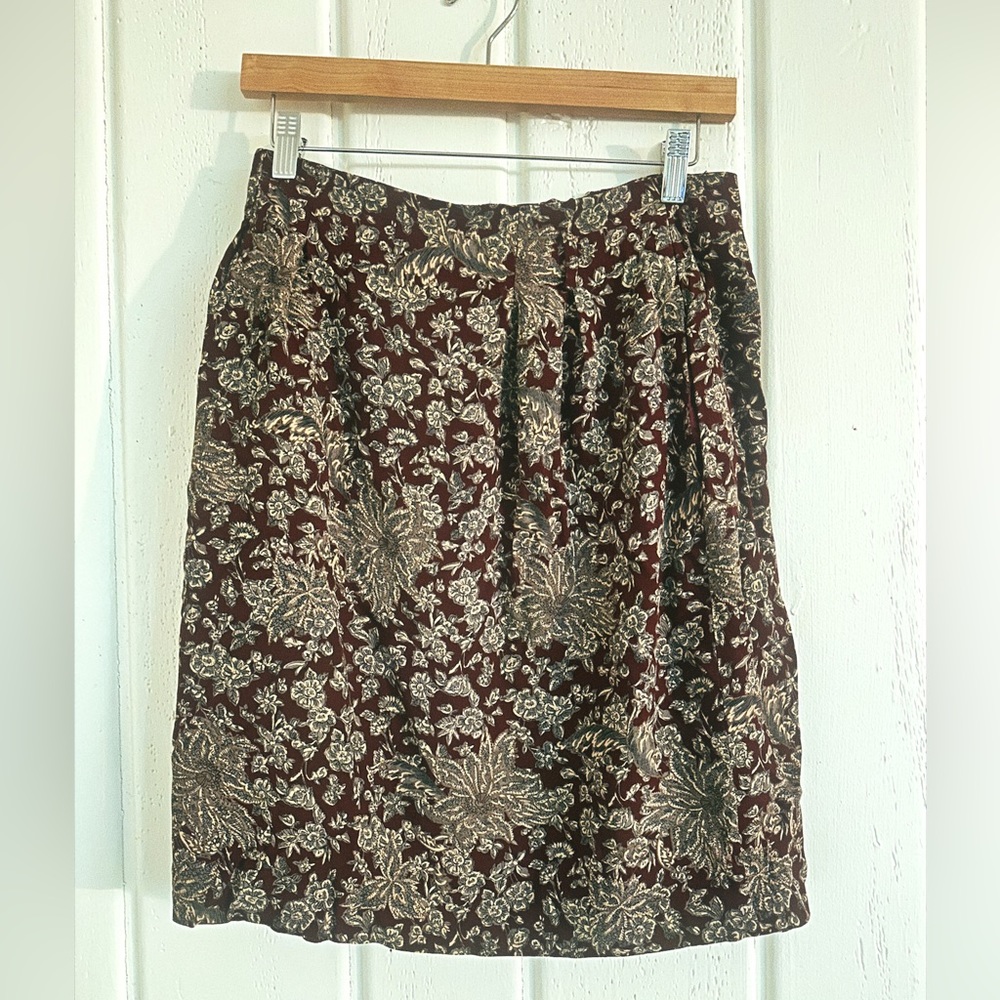 1990s Jones New York Floral Skirt